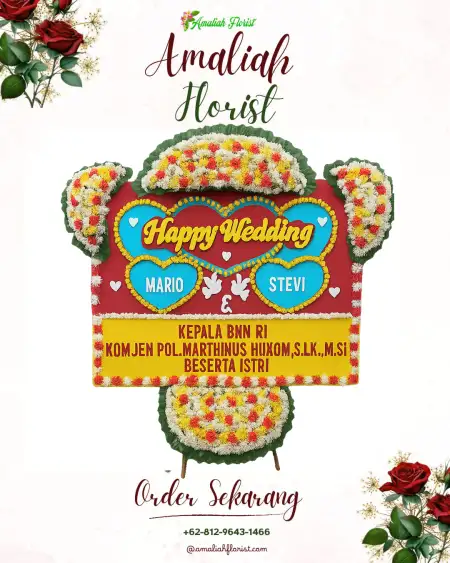 Papan Bunga Pernikahan Bersole